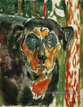 tête d’un chien 1930 Edvard Munch Peinture à l'huile